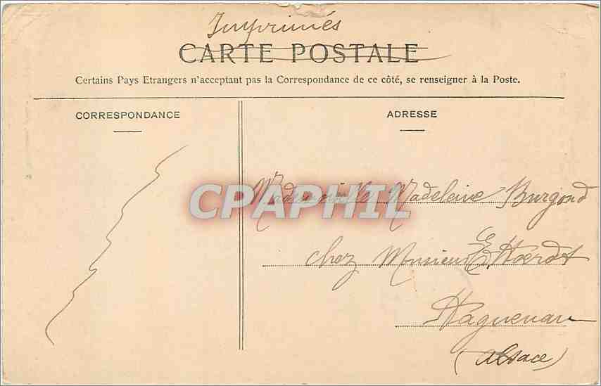 CPA Neuchatel Aisne L'Eglise Portail et cote du Levant  — Verso