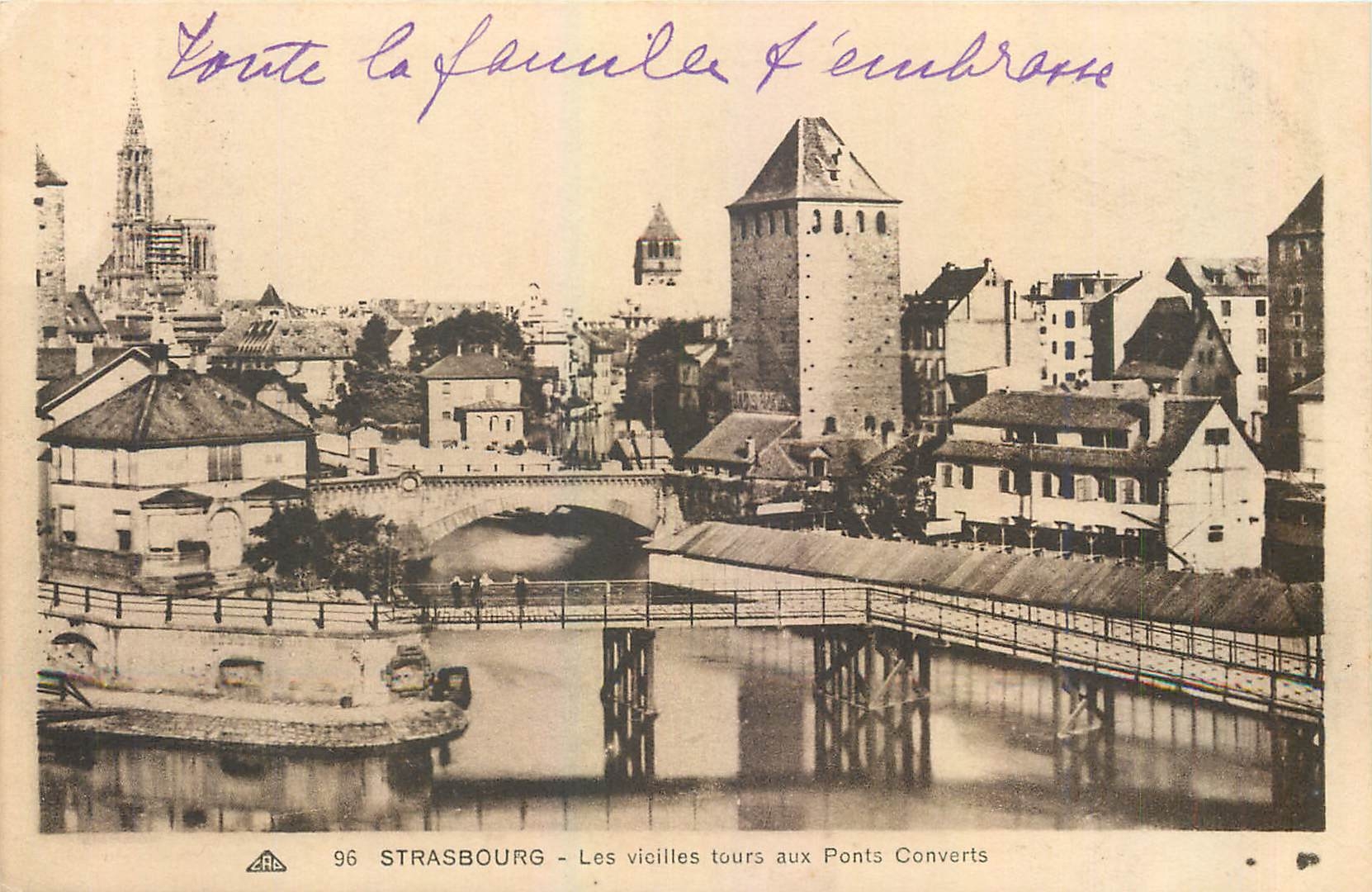 CPA Strasbourg Les vieilles tours aux Ponts Converts 
