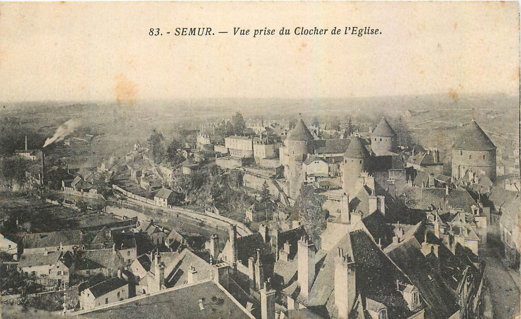 CPA Semur Vue prise du Clocher de l'Eglise 