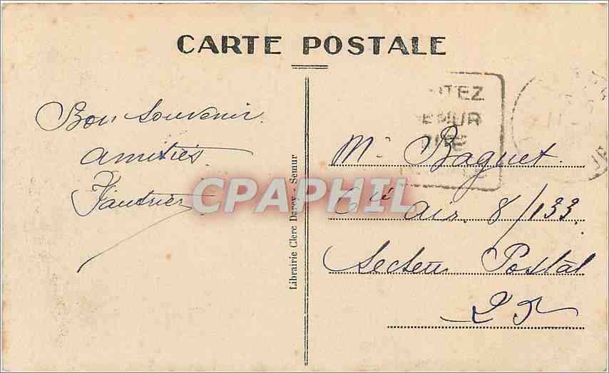 CPA Semur Vue prise du Clocher de l'Eglise  — Rückseite