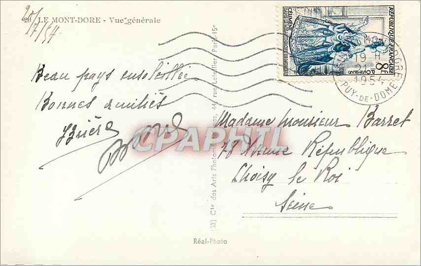 CPM Le Mont Dore Vue generale  — Verso