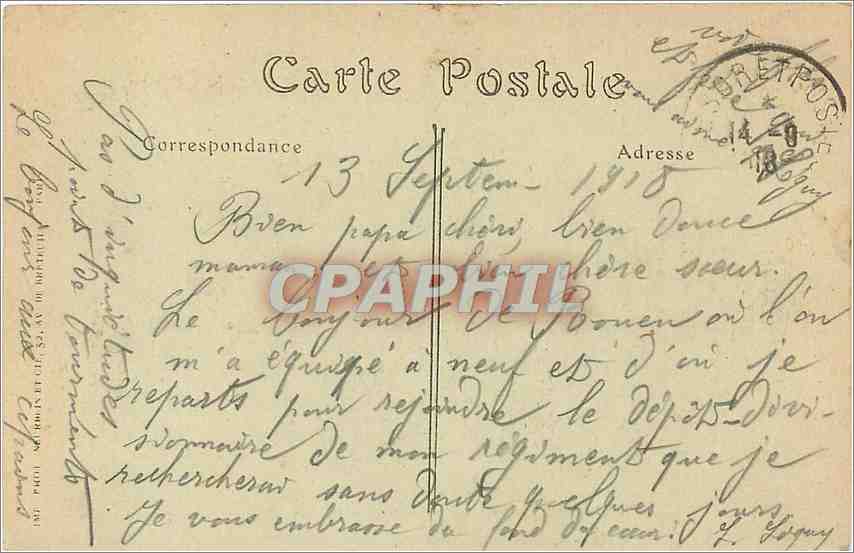 CPA Rouen Le Quai de Paris  — Verso