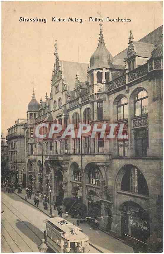 CPA Strassburg Kleine Metzig Petites Boucheries Tramway