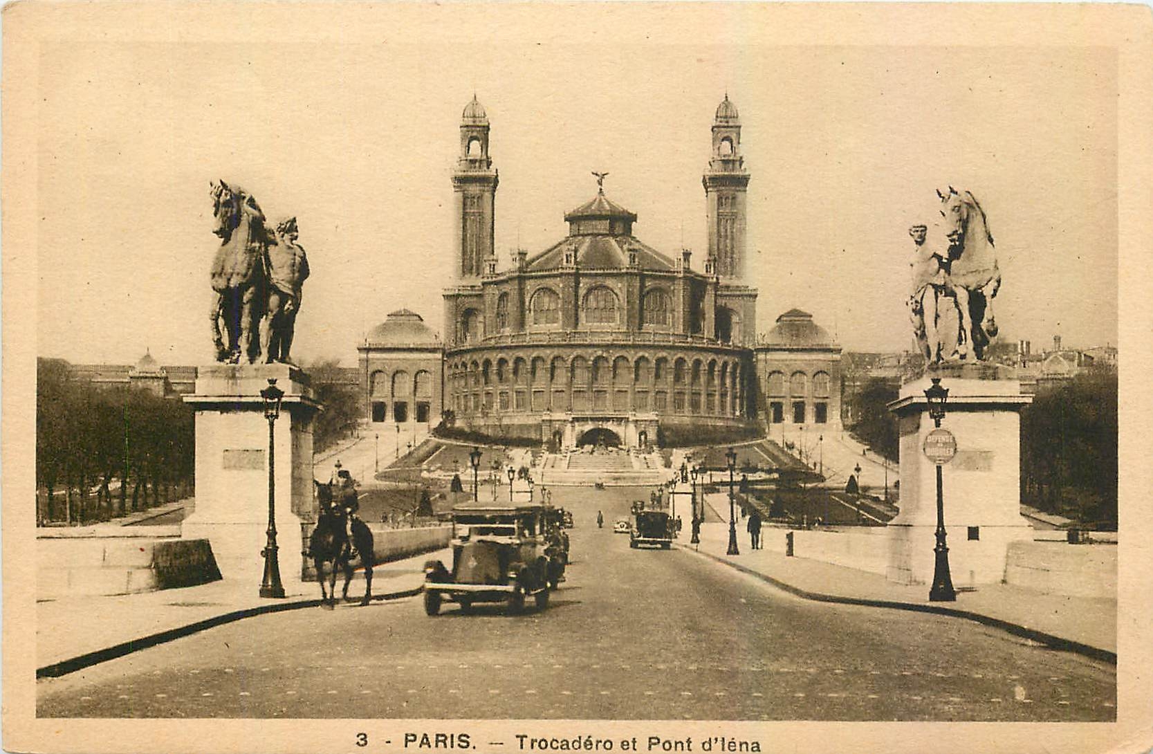 CPA Paris Trocadero et Pont d'lena 