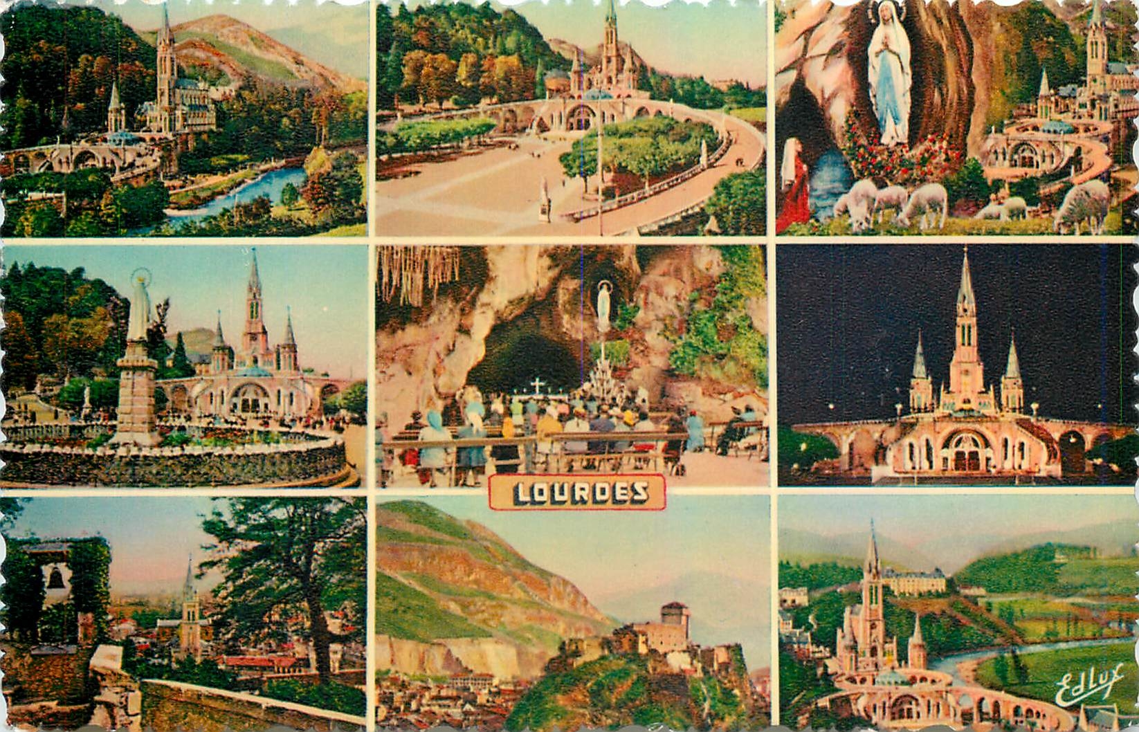 CPM Lourdes La Basilique l'Apparition 