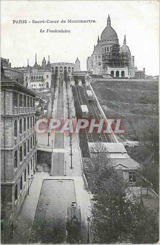 CPA Paris Sacre Coeur de Montmartre Le Funiculaire 