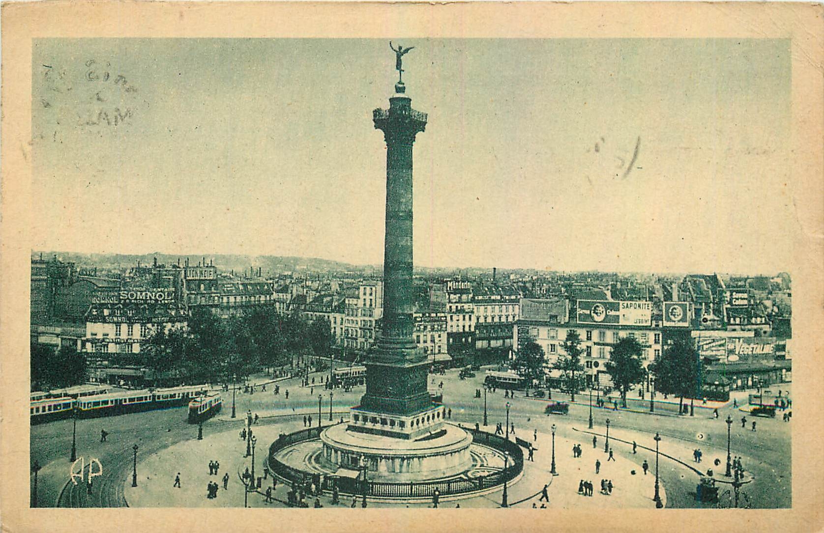 CPA Paris Place de la Bastille 