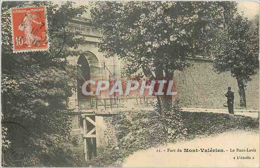 CPA Fort du Mont Valerien Le Pont Levis 