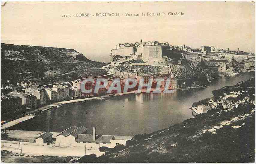 CPA Corse Bonifacio Vue sur le Port et la Citadelle 
