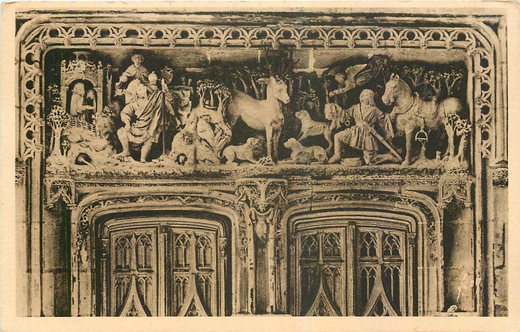 CPA Chateau d'Amboise Indre et Loire Detail de la porte de la chapelle Saint Hubert 