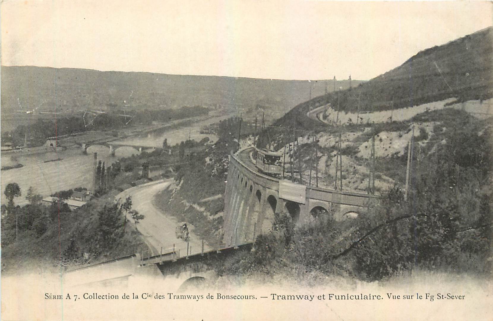 CPA Collection de la Cie des Tramways de Bonsecours Tramway et Funiculaire 