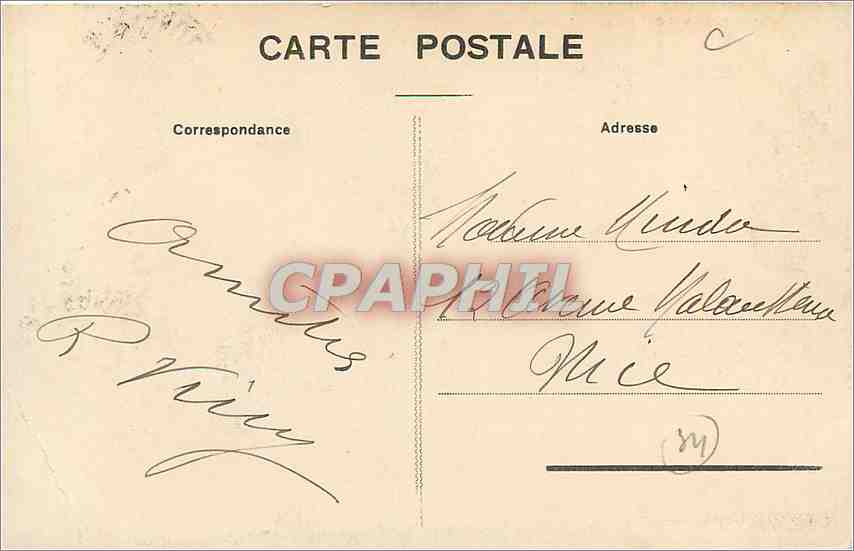 CPA Montpellier Place de la Comedie Tramway — Rückseite