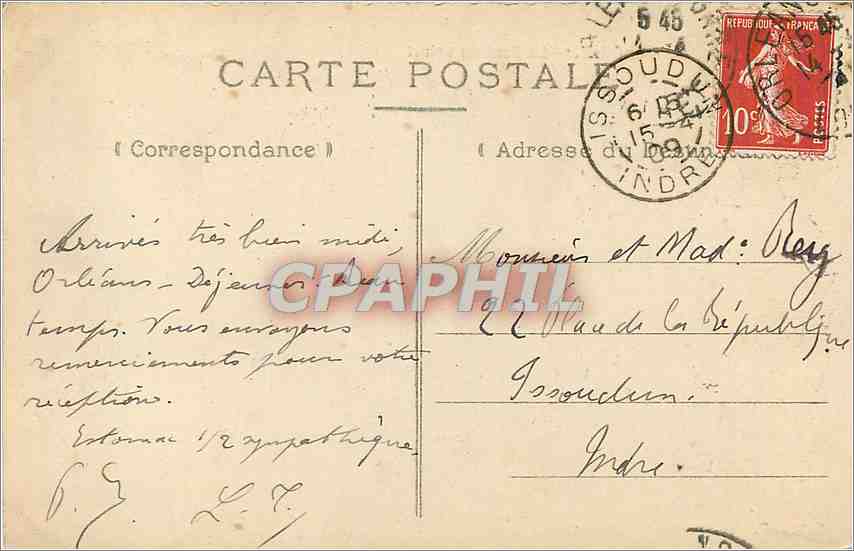 CPA Olivet Le Pont du Loiret Lavoir — Rückseite