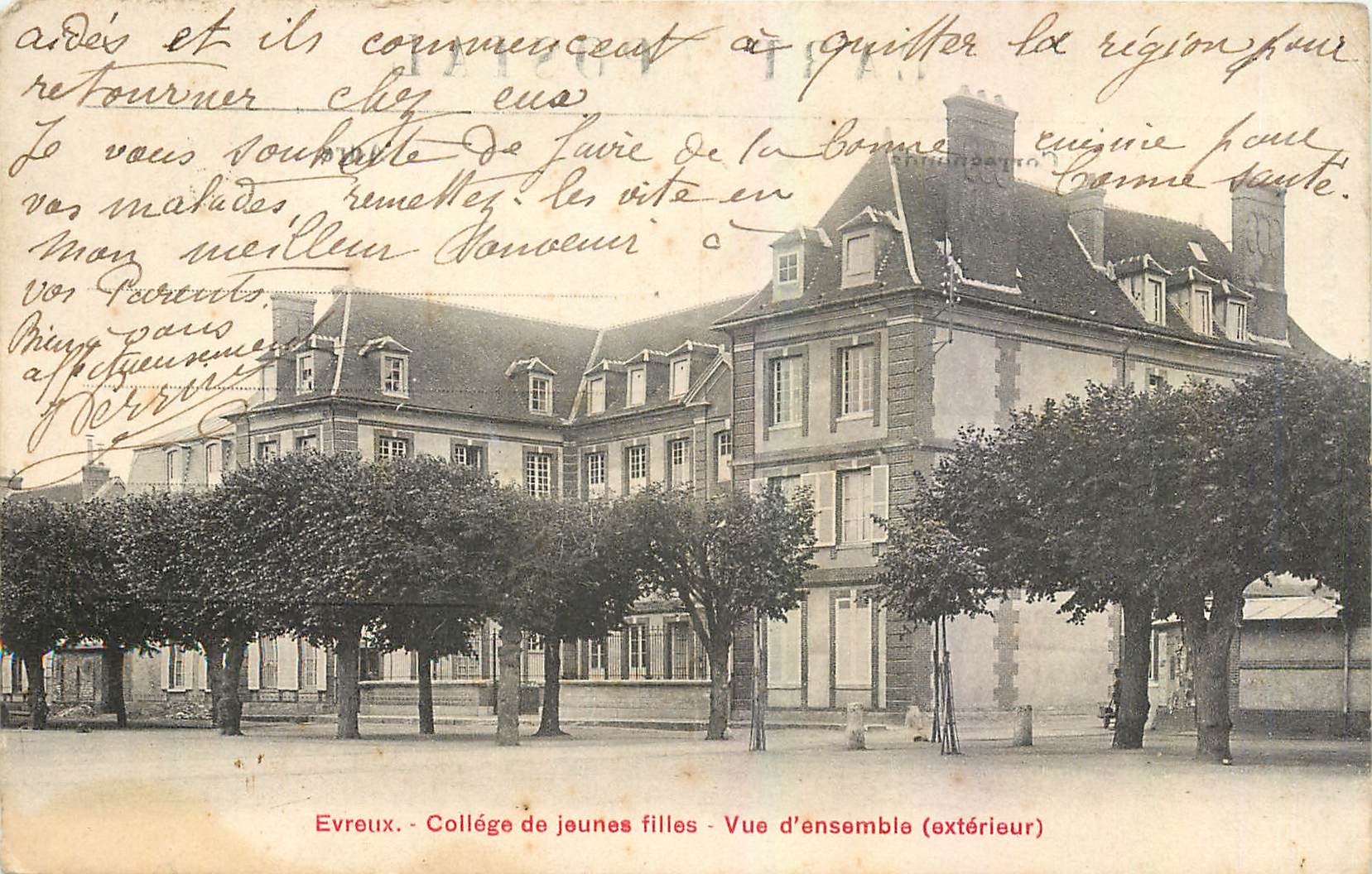 Evreux - Collège de jeunes filles - Vue d'ensemble (extérieur)