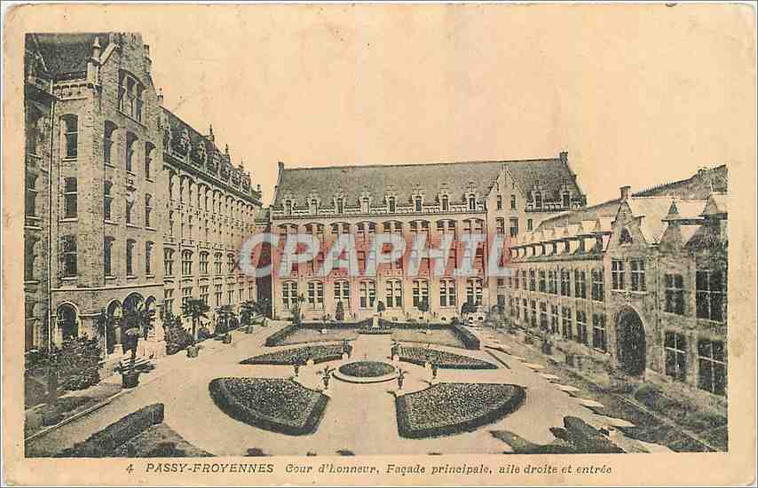 CPA Passy Froyennes Cour d'honneur Facade principale 