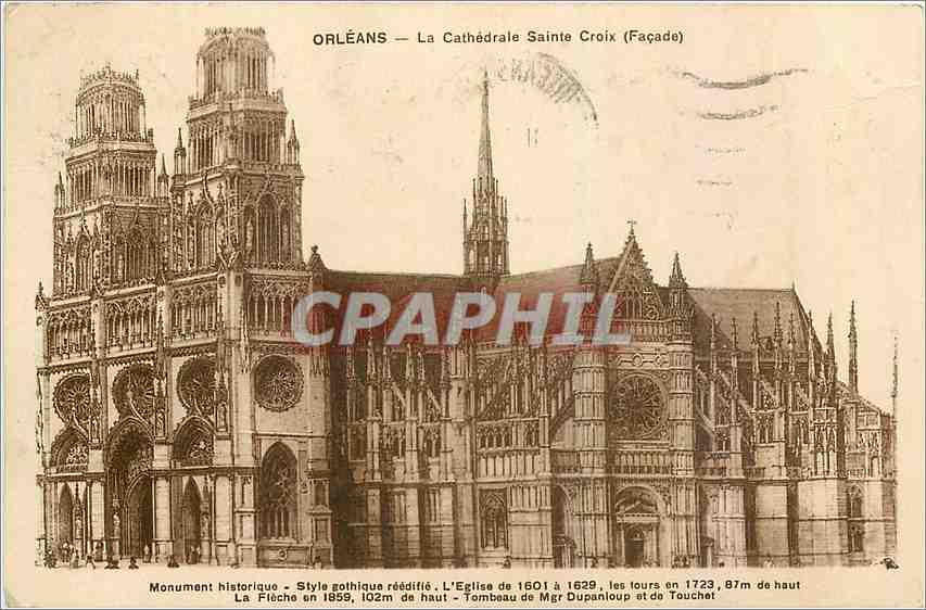 CPA Orleans La Cathedrale Sainte Croix Facade 