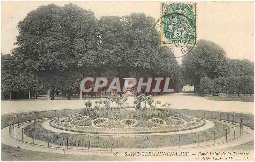 Saint-Germain-en-Laye — Rond-Point de la Terrasse et Allée Louis XIV — LL