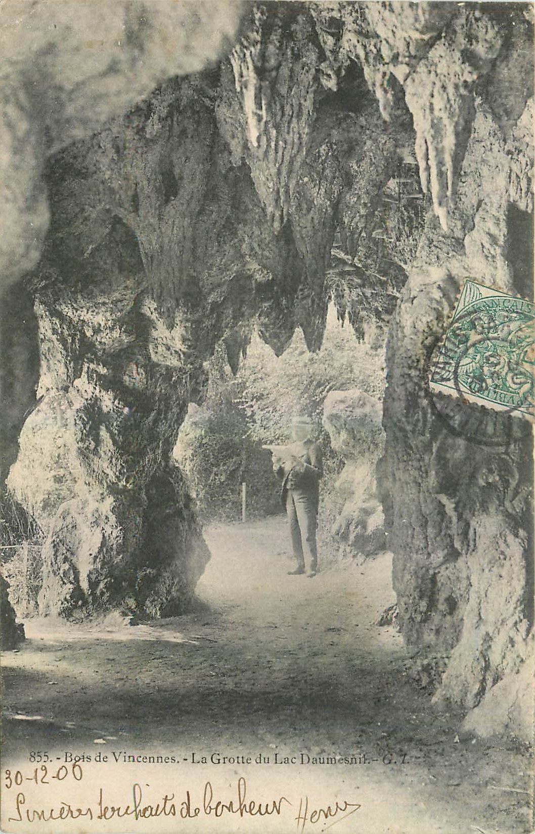 CPA Bois de Vincennes La Grotte du Lac Daumesnin 