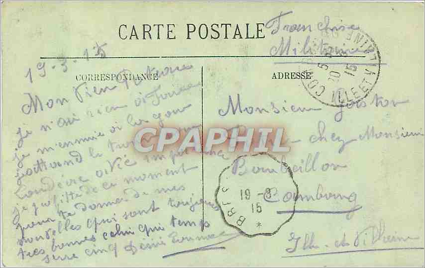 Statue de Pleville Le Pelley — Granville — LL. n°118 — Reverso