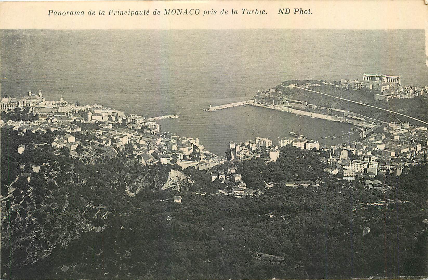 CPA Panorama de la Principaute de Monaco pris de la Turbie 