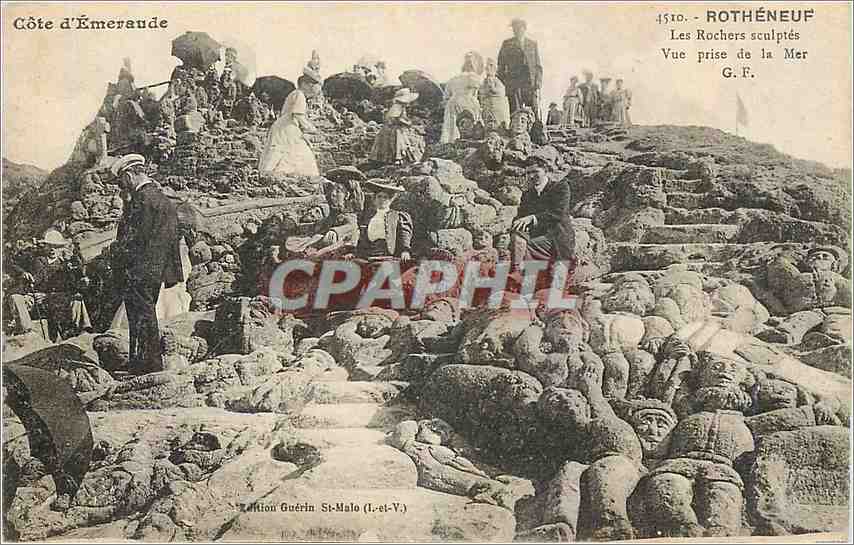 Rothéneuf — Les Rochers sculptés — Édition Guérin St-Malo (L.-et-V.)