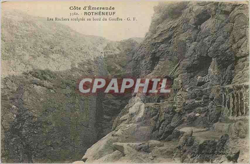 Côte d'Émeraude — Les Rochers sculptés au bord du Gouffre — G. F.