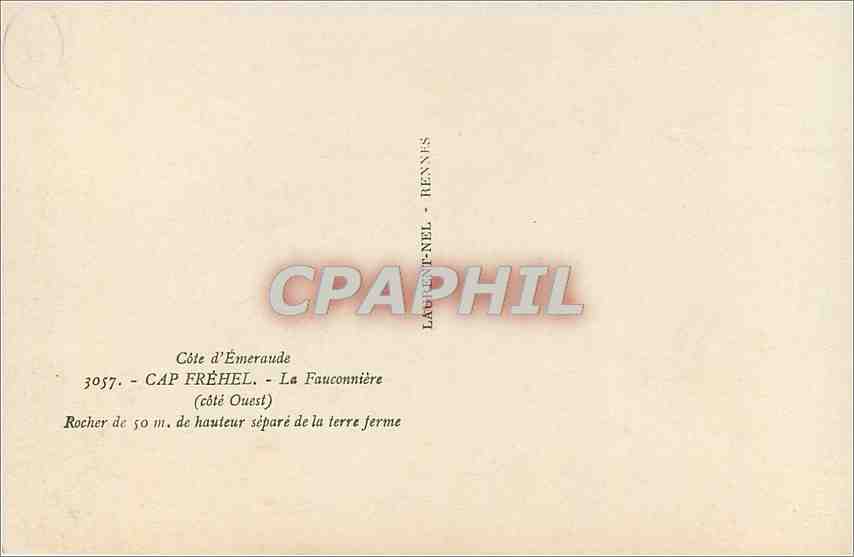 CPA Cap Frehel La Fauconniere cote Ouest  — Rückseite