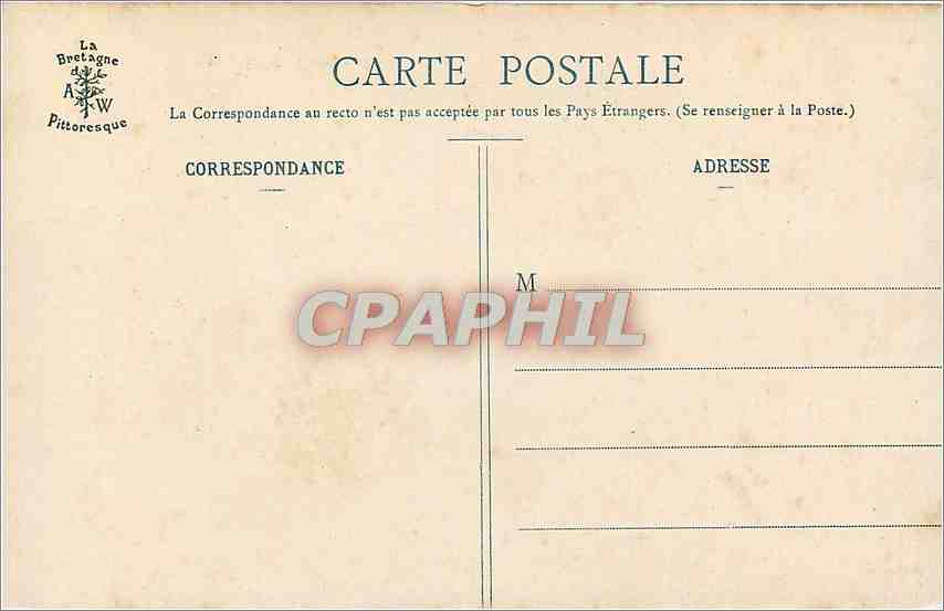 CPA Etude de Rochers a l'Anse des Sevignes pres du Cap Frehel  — Rückseite