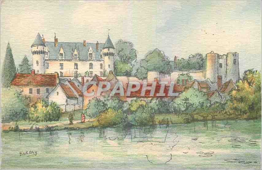 CPA Montresor Barday (dessin a la main)