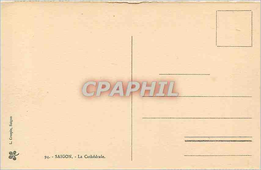 CPA Saigon La Cathedrale  — Rückseite