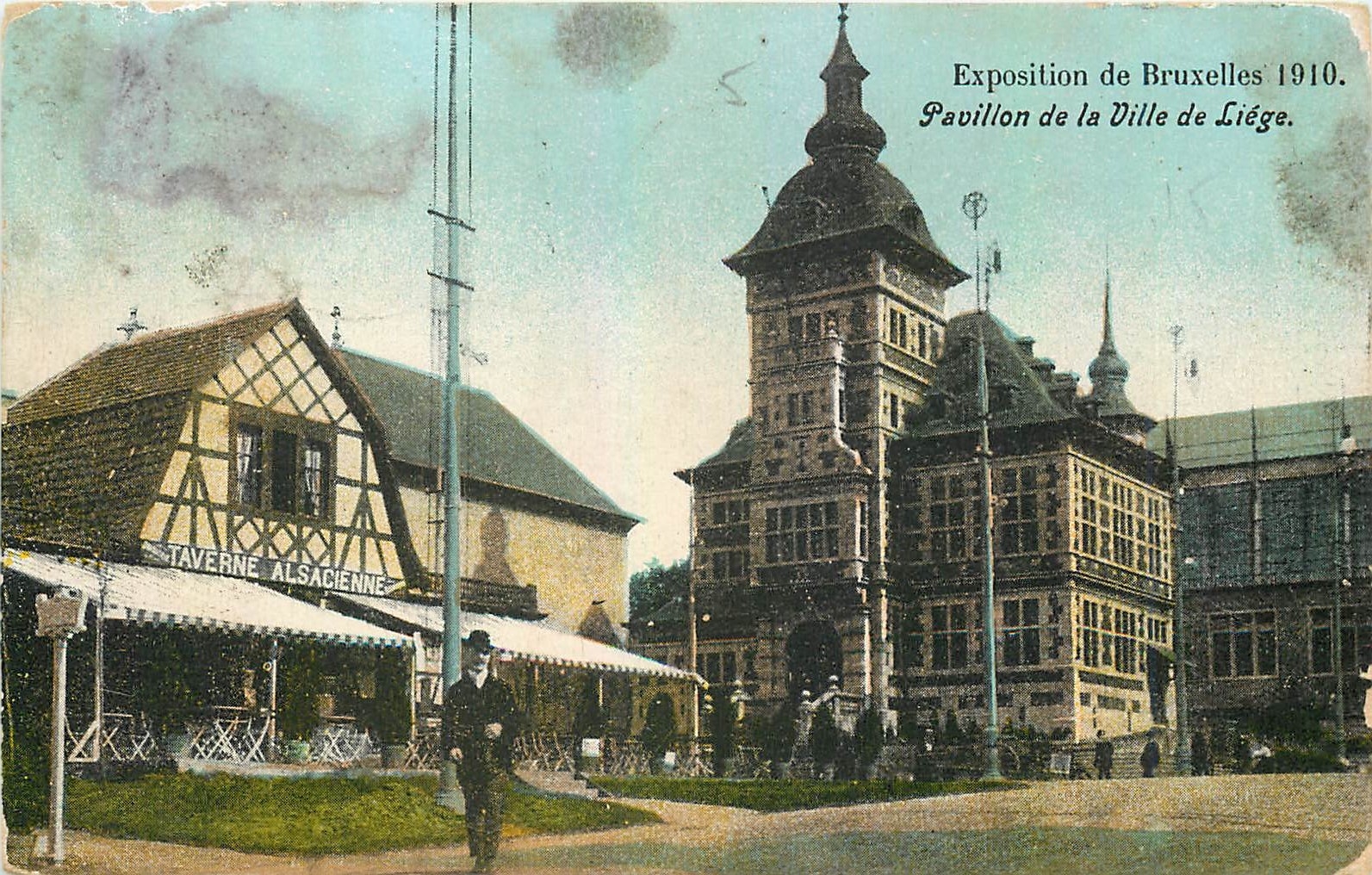 CPA Exposition de Bruxelles Pavillon de la Ville de Liege 