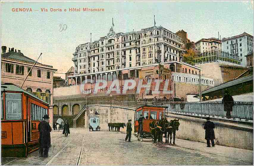 CPA Genova Via Doria a Hotel Miramare 