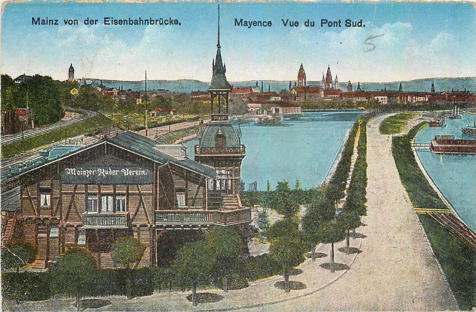 CPA Mayence Vue du Pont Sud 