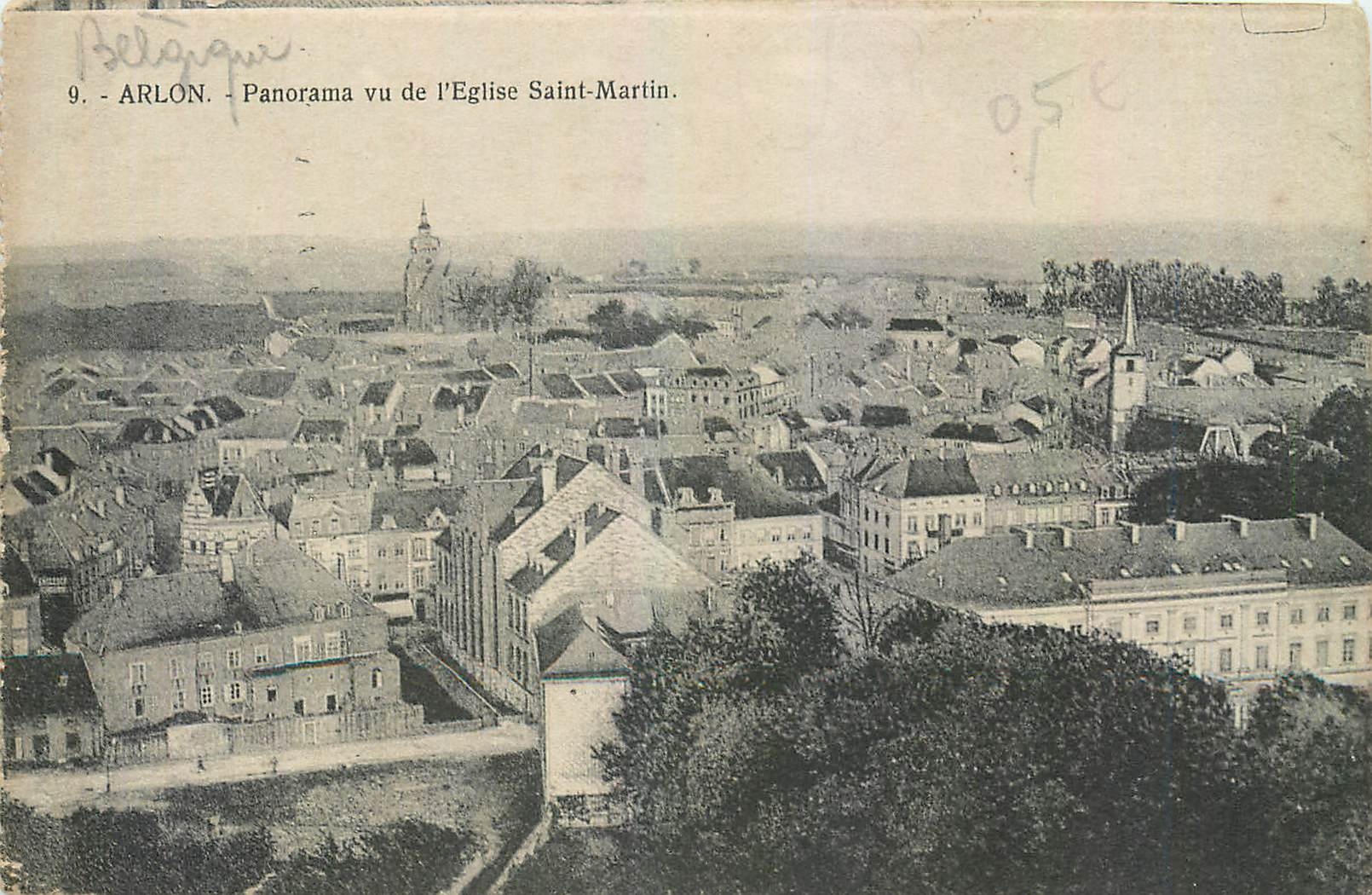 CPA Arlon Panorama vu de l'Eglise Saint Martin 