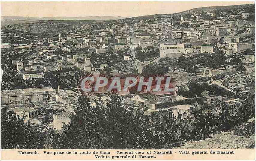 CPA Nazareth Vue prise de la route de Cana 