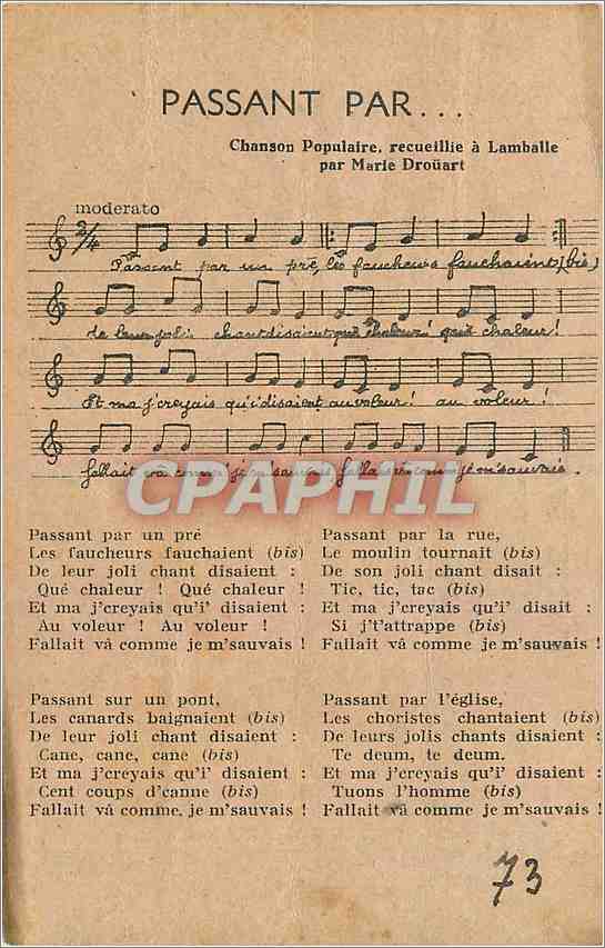 CPA Passant Par Lamballe Marie Drouart