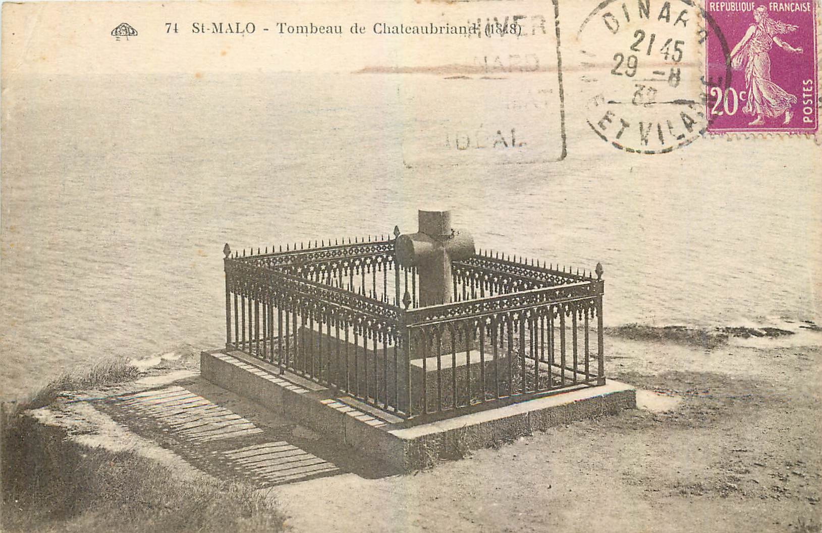 St-Malo - Grabmal von Chateaubriand (1848) — Verlag IDEAL