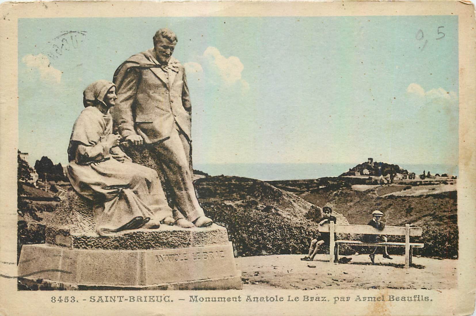 Saint-Brieuc — Monument Anatole Le Braz par Armel Beauffils — n° 8453