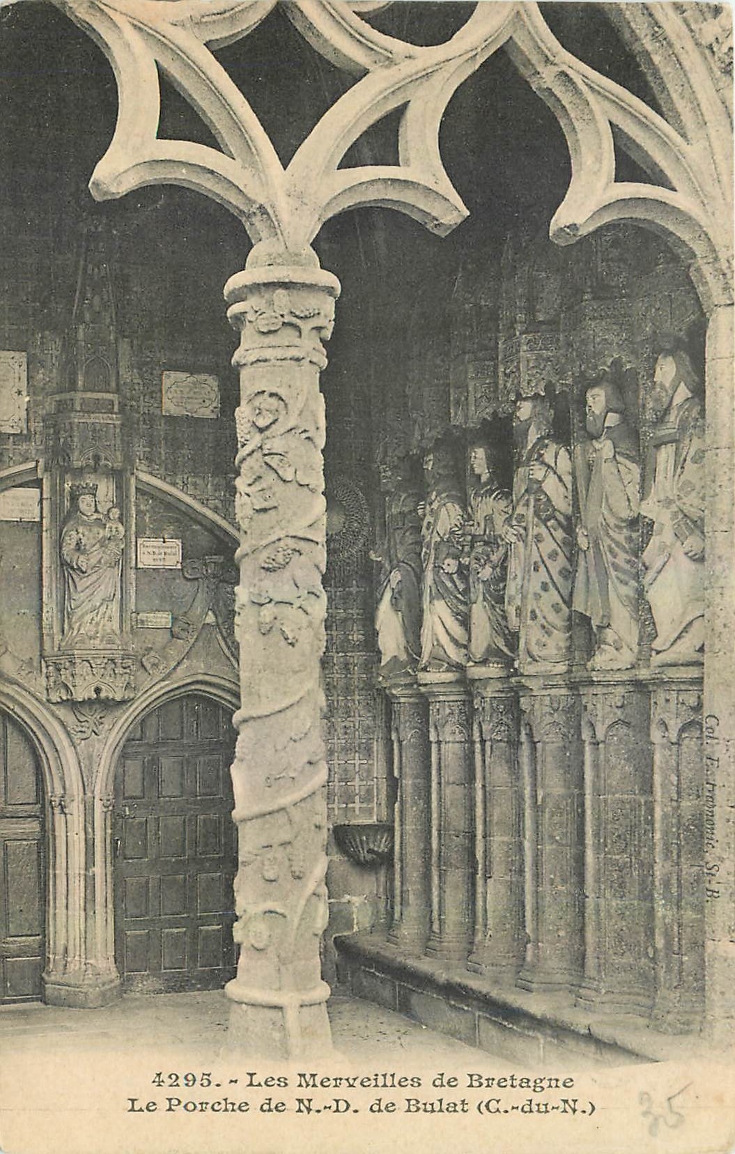 Le Porche de N.-D. de Bulat (C.-du-N.) — Les Merveilles de Bretagne — Cal. L. Pernon, S. B.