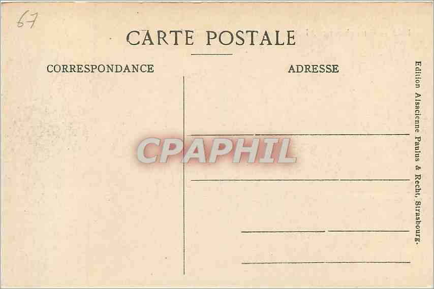 CPA Strasbourg Als Pont du chemin de fer au Rhin  — Rückseite
