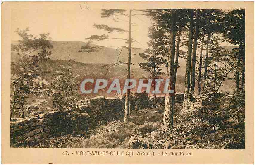 CPA Mont Sainte Odile Le Mur Paien 