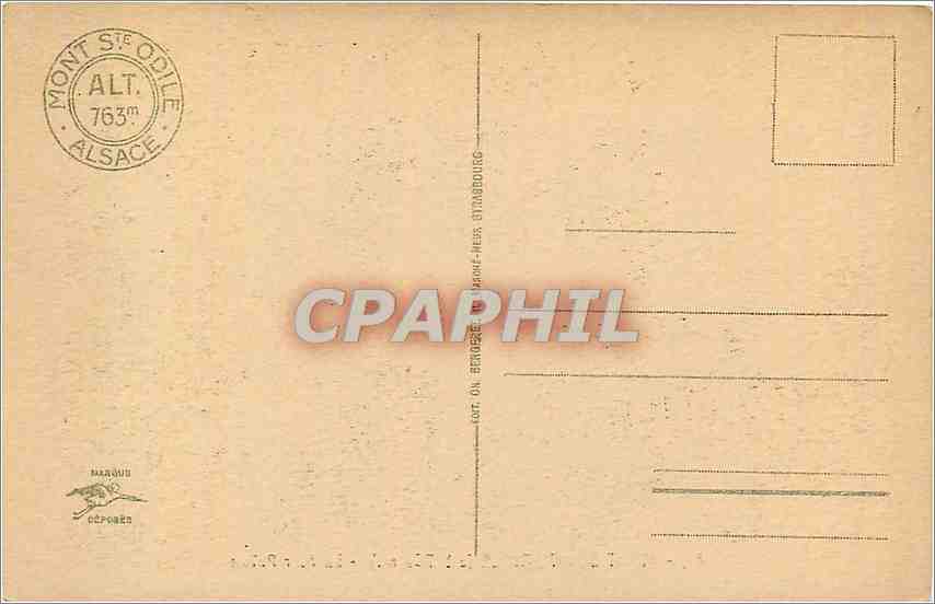CPA Mont Sainte Odile Le Mur Paien  — Rückseite