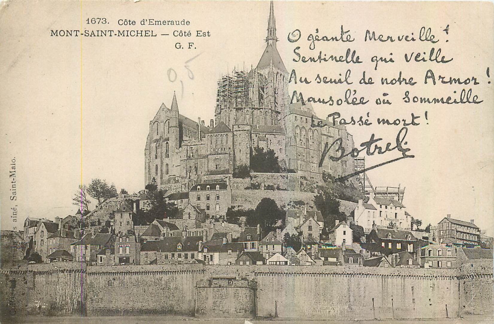 CPA Mont Saint Michel Cote Est Botrel