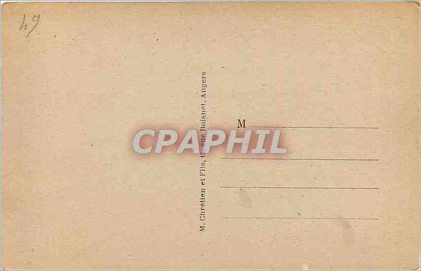 CPA Chanzeaux M et L Le Chateau  — Verso