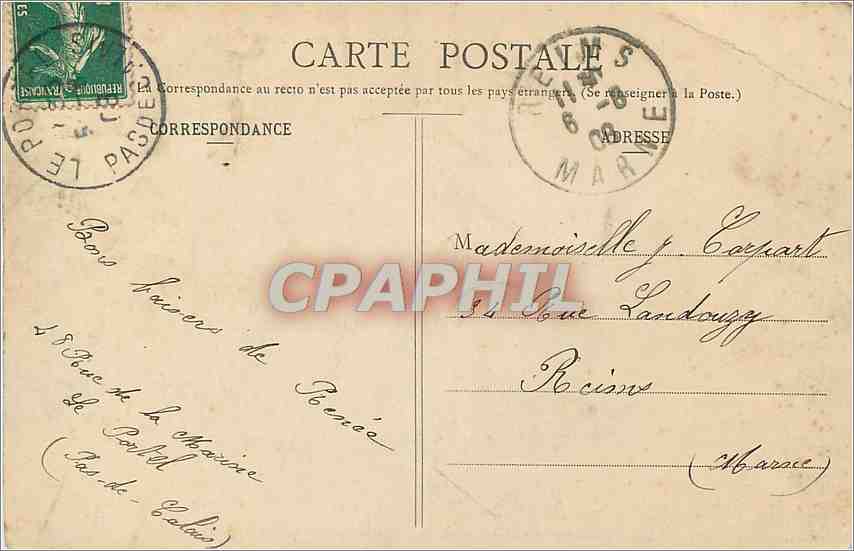 CPA Environs du Portel Les Portes de la Ferme de La Salle  — Rückseite