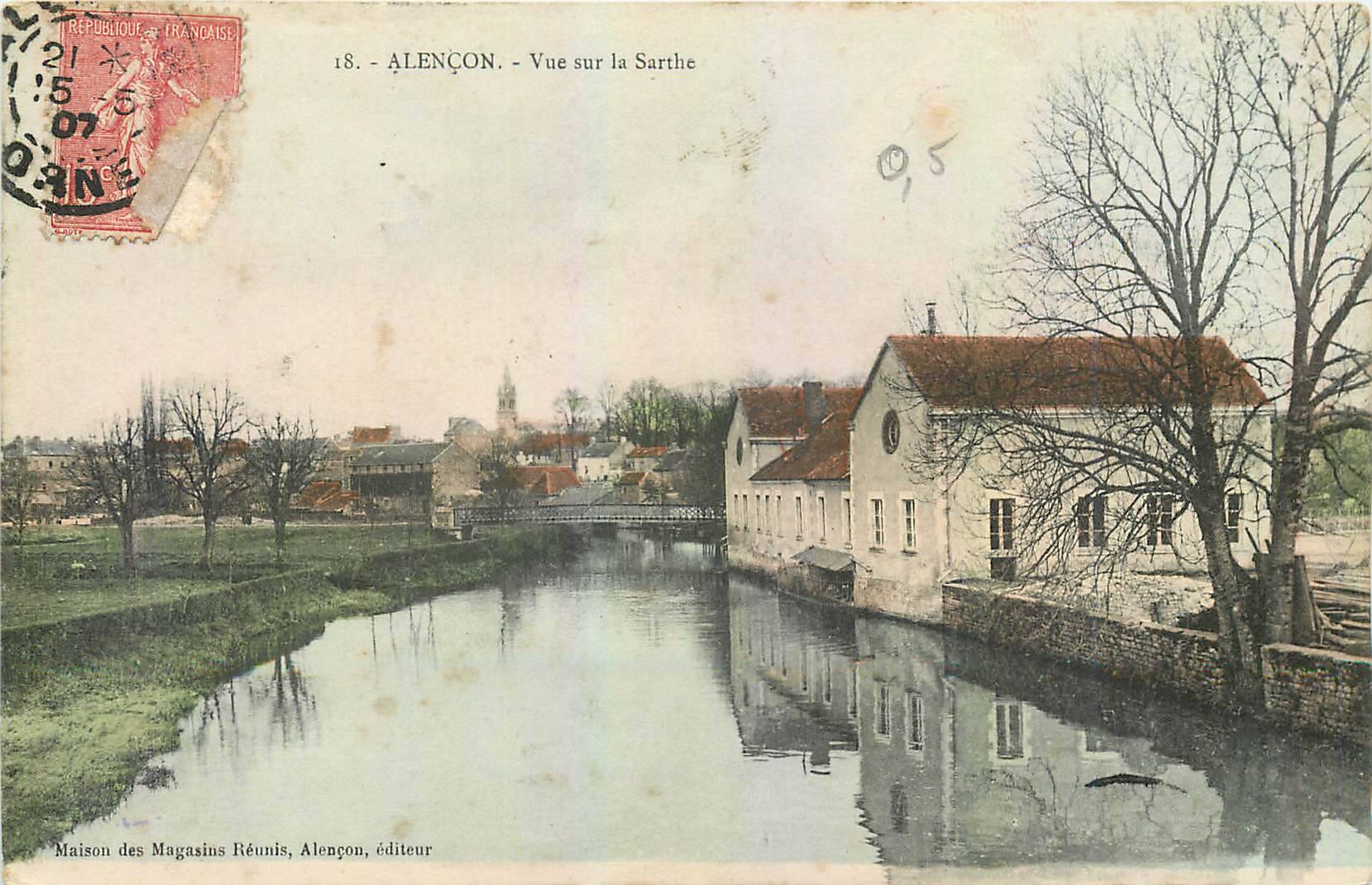 CPA Alencon Vue sur la Sarthe 