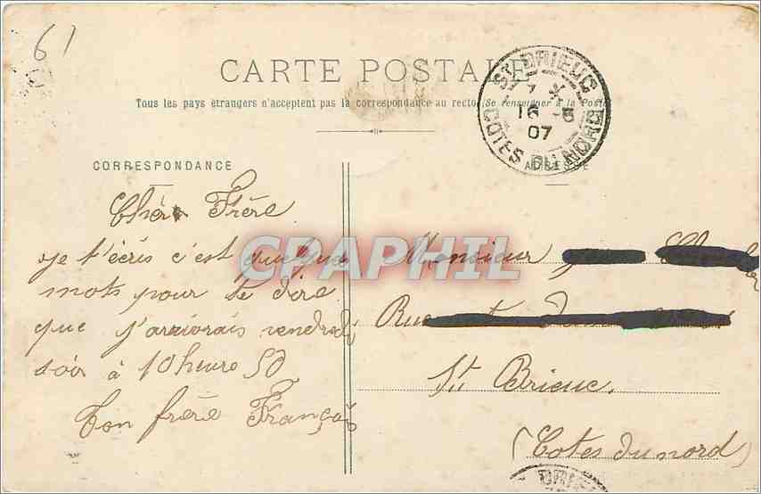 CPA Alencon Vue sur la Sarthe  — Rückseite