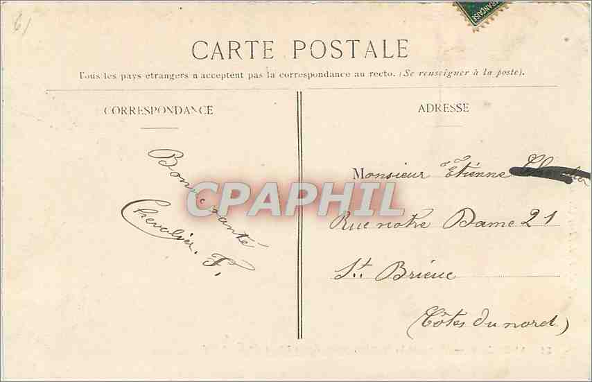 CPA Alencon Vue sur la Sarthe prise de la route de Fresnay  — Verso