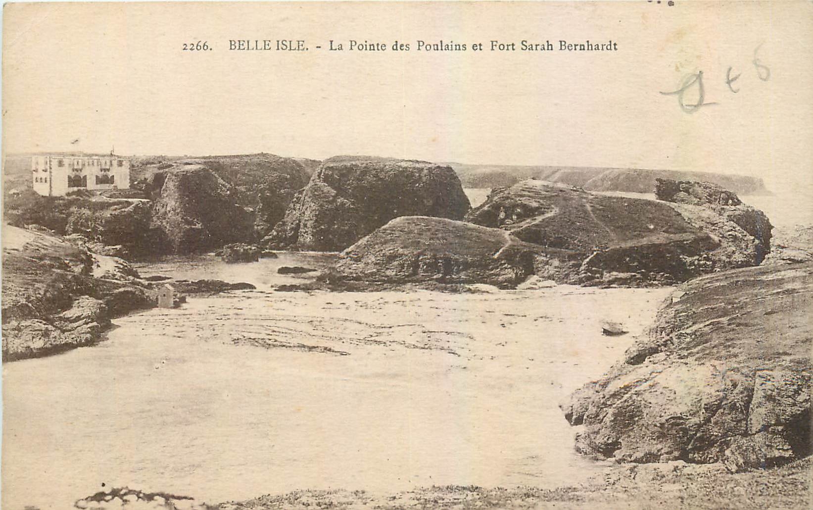 CPA Belle Isle La Pointe des Pontains et Fort Sarah Bernhardt 