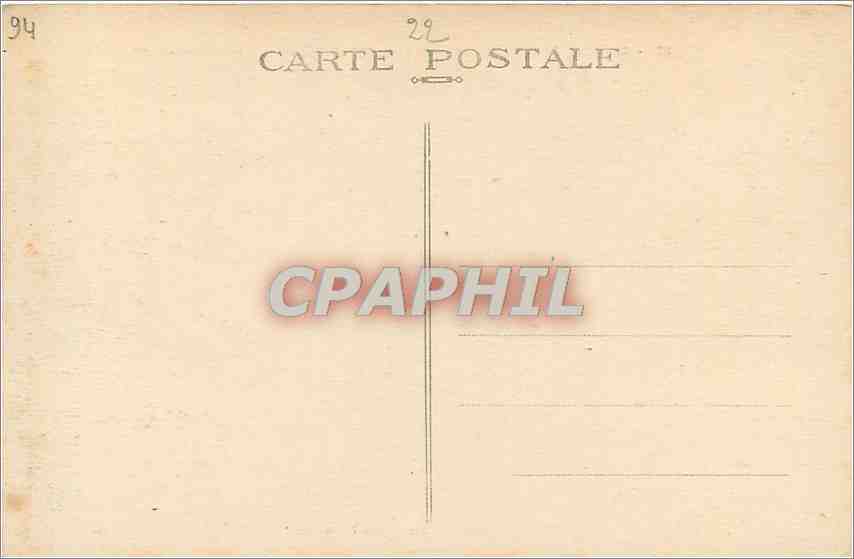 CPA Belle Ile en Mer Chateau de Sarah Bernhardt vu de la Plage — Rückseite
